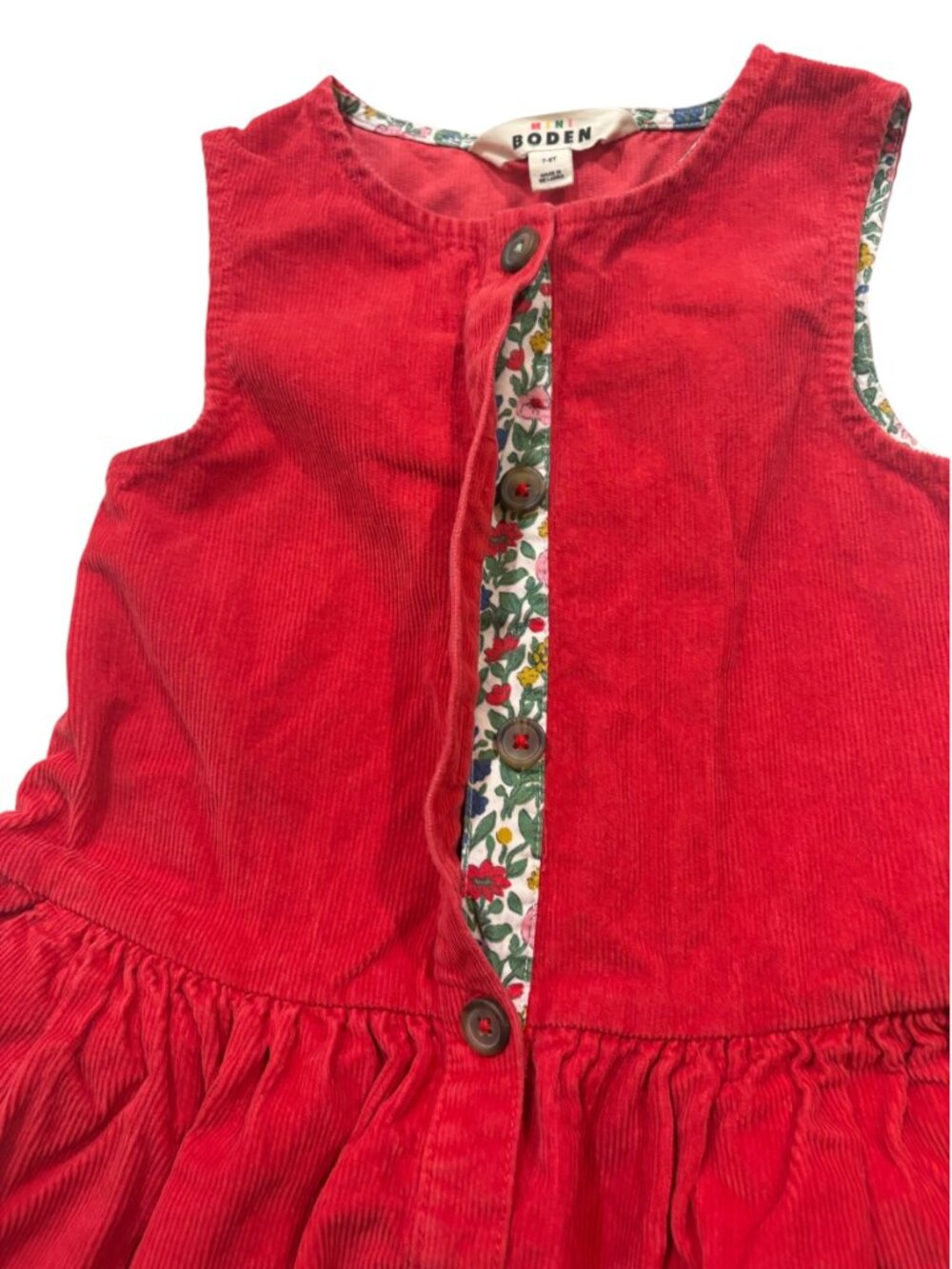 Mini Boden Corduroy Pinafore Dress - Picture 4 of 8
